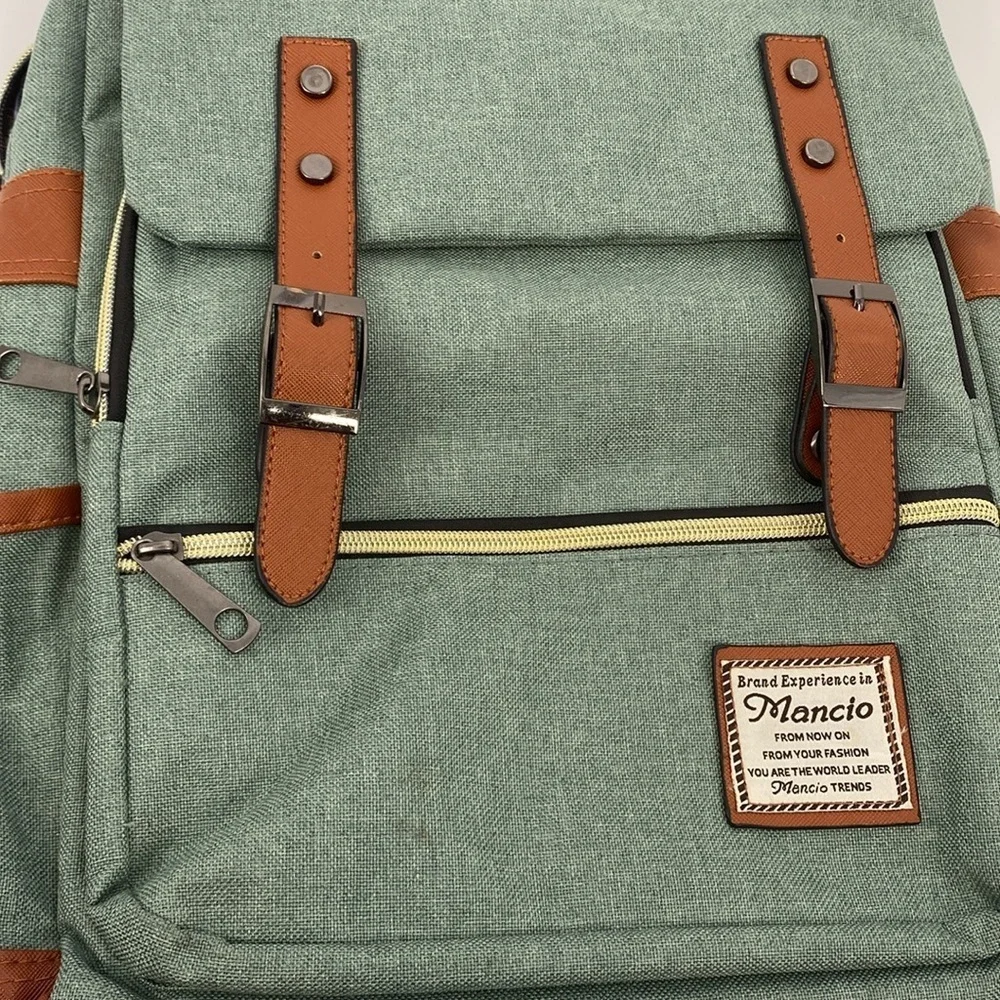 Green and Brown Backpack